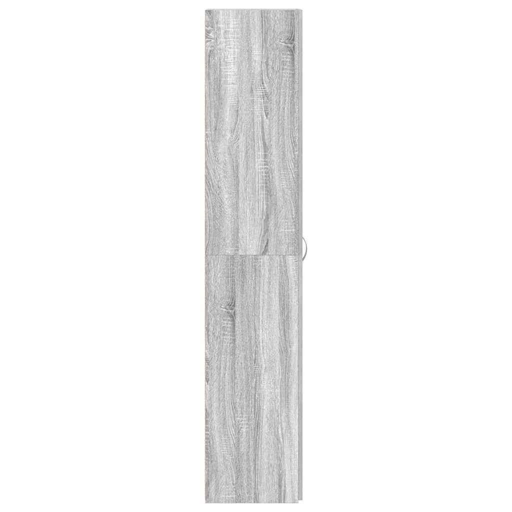 Shoe Cabinet with Shelf Grey 80 x 35.5 x 180 cm Engineered wood
