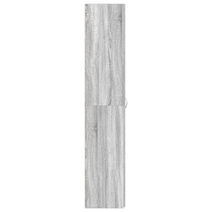Shoe Cabinet with Shelf Grey 80 x 35.5 x 180 cm Engineered wood