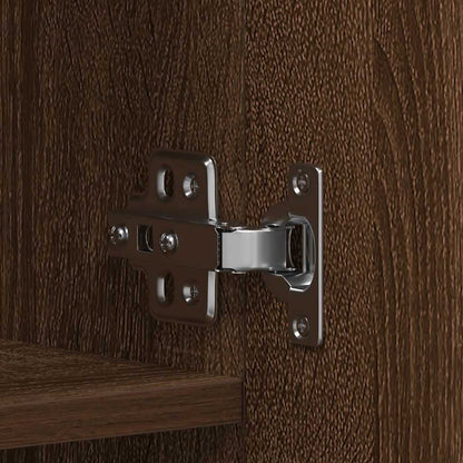 Shoe Cabinet with Door Brown 80 x 35.5 x 180 cm Engineered wood