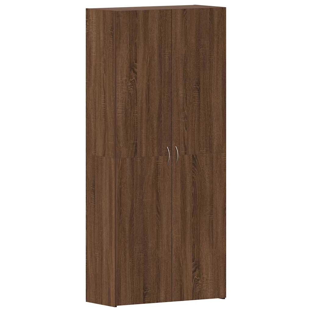 Shoe Cabinet with Door Brown 80 x 35.5 x 180 cm Engineered wood