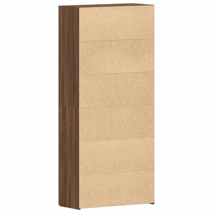 Shoe Cabinet with Door Brown 80 x 35.5 x 180 cm Engineered wood