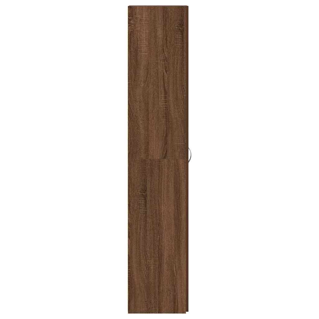 Shoe Cabinet with Door Brown 80 x 35.5 x 180 cm Engineered wood