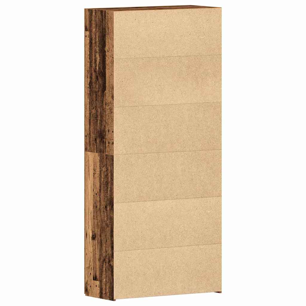 Shoe Cabinet with Door Brown 80 x 35.5 x 180 cm Engineered wood