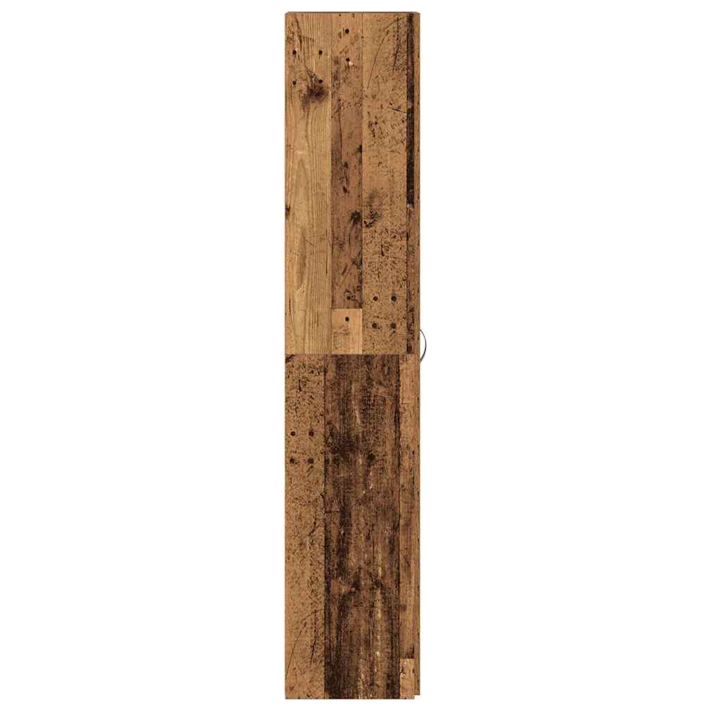 Shoe Cabinet with Door Brown 80 x 35.5 x 180 cm Engineered wood