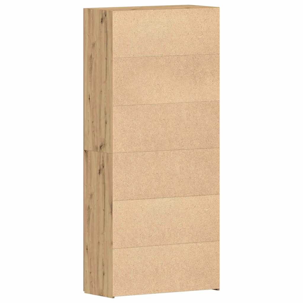 Shoe Cabinet with Door Brown 80 x 35.5 x 180 cm Engineered wood