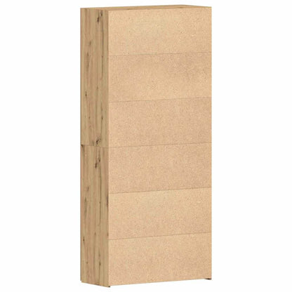 Shoe Cabinet with Door Brown 80 x 35.5 x 180 cm Engineered wood