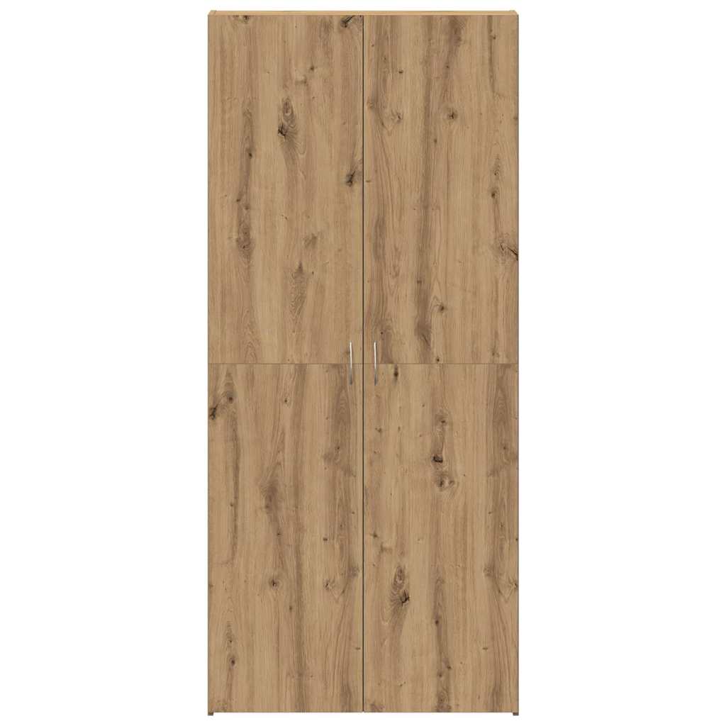 Shoe Cabinet with Door Brown 80 x 35.5 x 180 cm Engineered wood