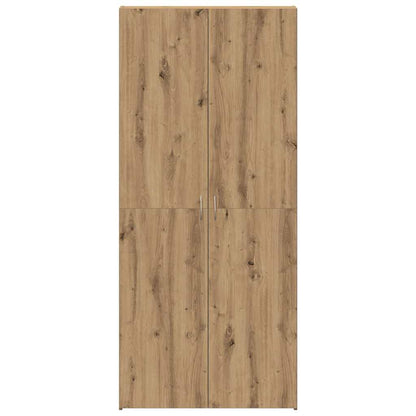 Shoe Cabinet with Door Brown 80 x 35.5 x 180 cm Engineered wood