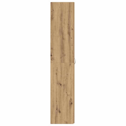 Shoe Cabinet with Door Brown 80 x 35.5 x 180 cm Engineered wood