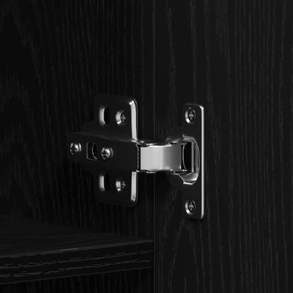 Shoe Cabinet with Door Black 80 x 35.5 x 180 cm Engineered wood