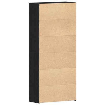 Shoe Cabinet with Door Black 80 x 35.5 x 180 cm Engineered wood