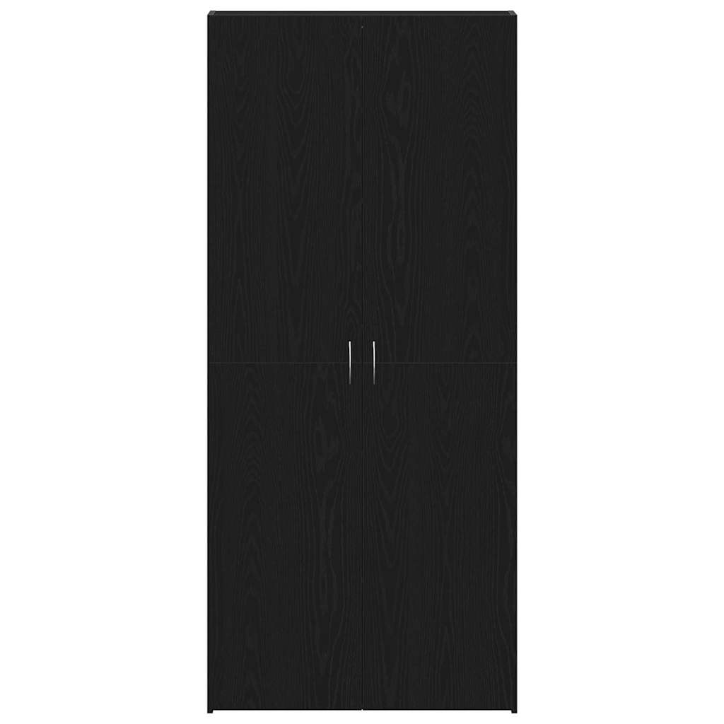 Shoe Cabinet with Door Black 80 x 35.5 x 180 cm Engineered wood