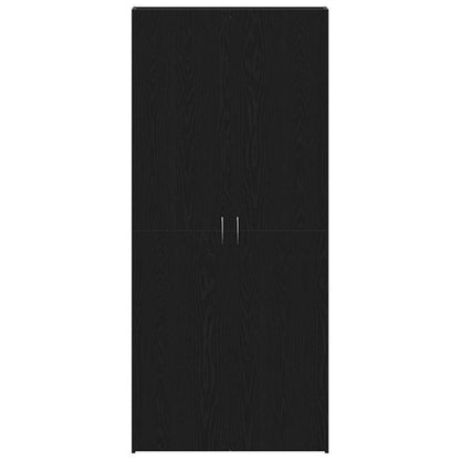Shoe Cabinet with Door Black 80 x 35.5 x 180 cm Engineered wood