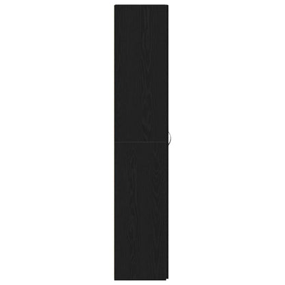 Shoe Cabinet with Door Black 80 x 35.5 x 180 cm Engineered wood