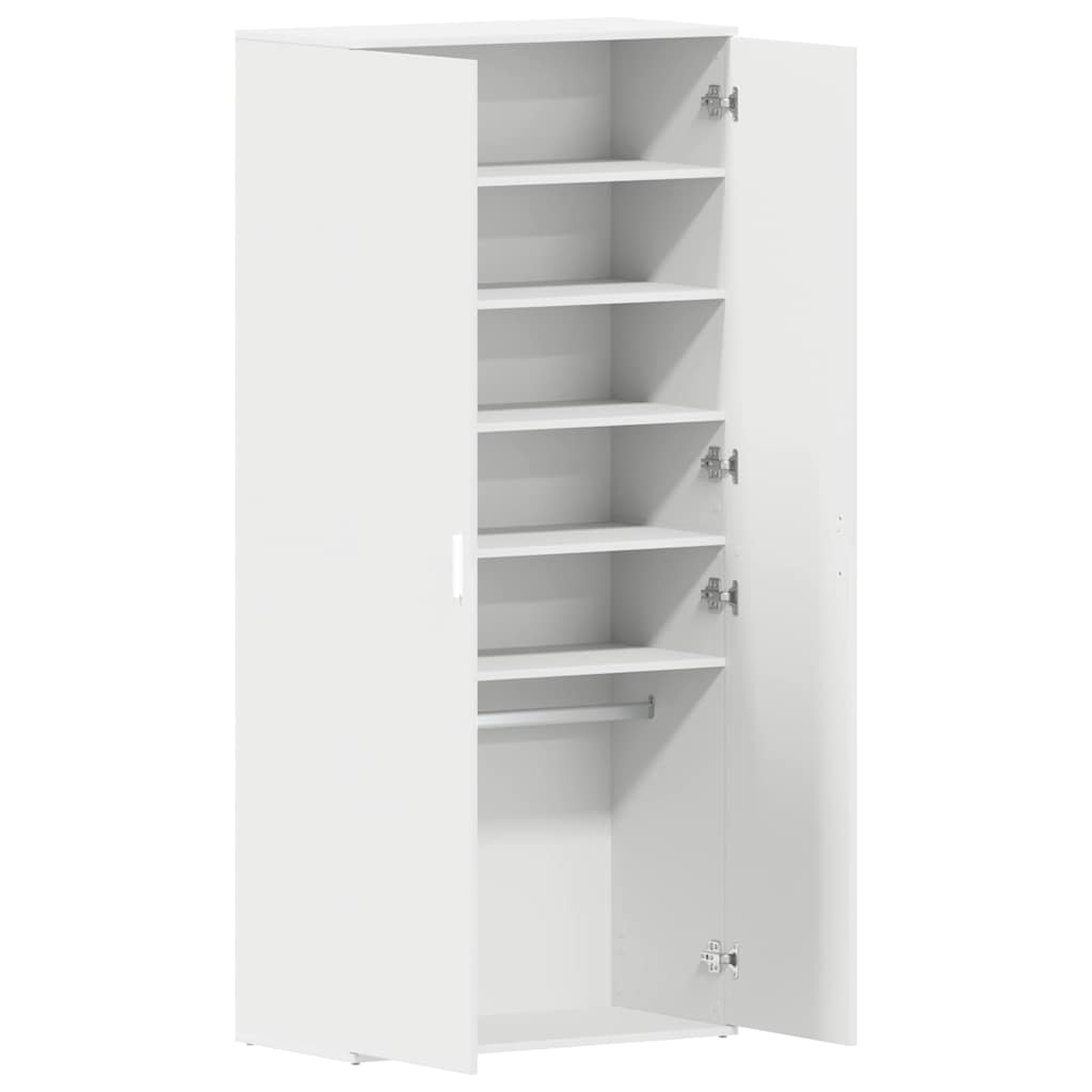 Shoe Cabinet with Door White 80 x 39 x 180 cm Engineered wood