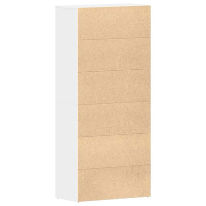 Shoe Cabinet with Door White 80 x 39 x 180 cm Engineered wood