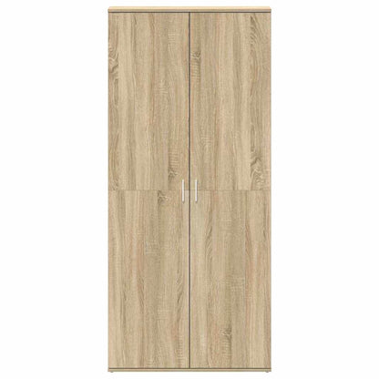 Shoe Cabinet with Door Brown 80 x 39 x 180 cm Engineered wood