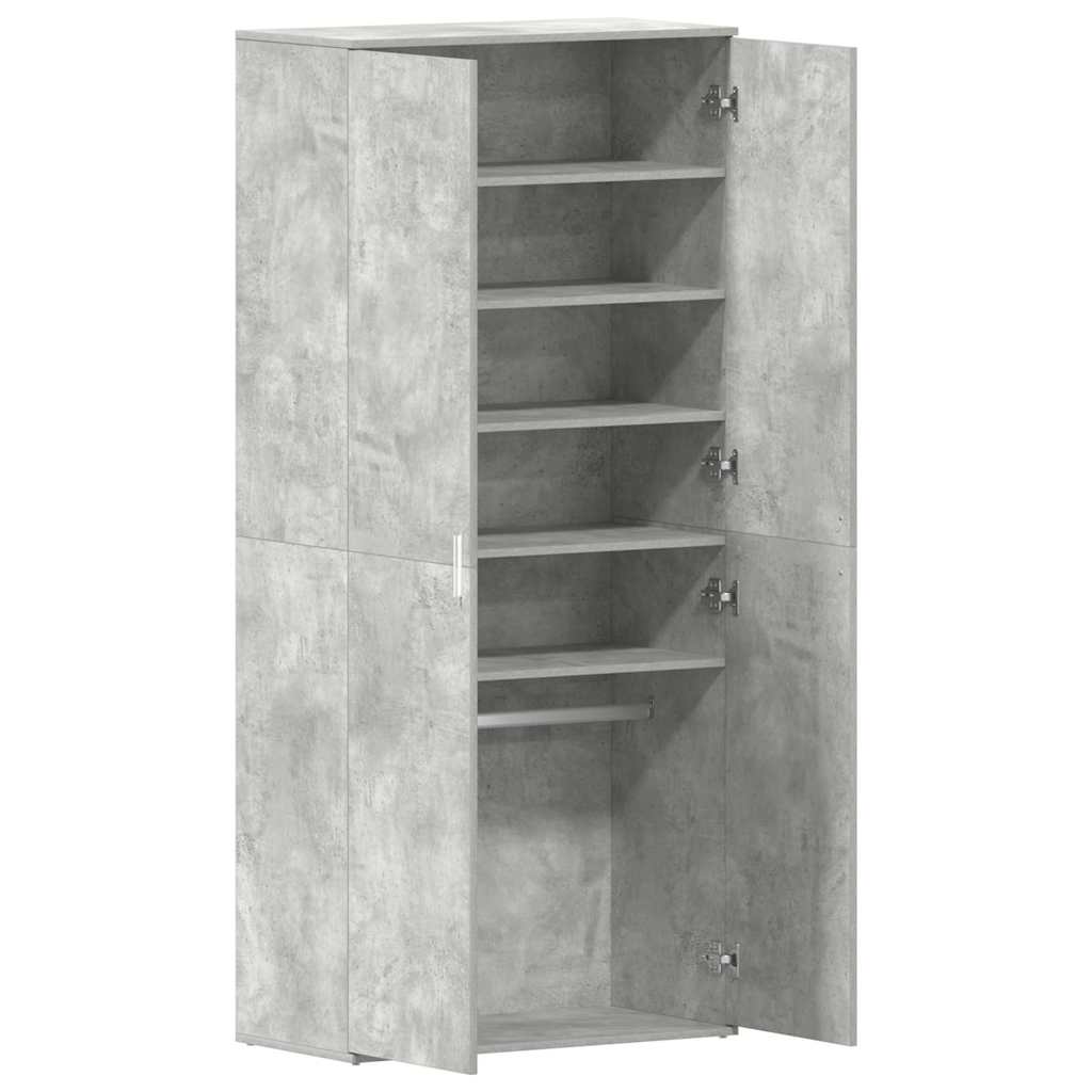 Shoe Cabinet with Door Grey 80 x 39 x 180 cm Engineered wood