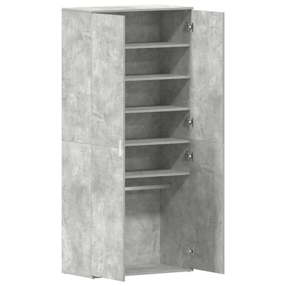 Shoe Cabinet with Door Grey 80 x 39 x 180 cm Engineered wood