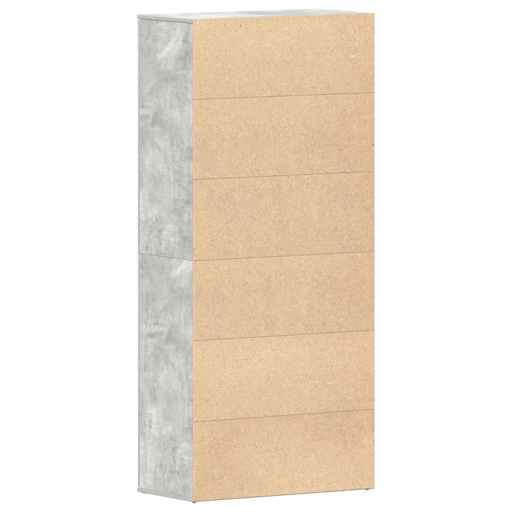 Shoe Cabinet with Door Grey 80 x 39 x 180 cm Engineered wood