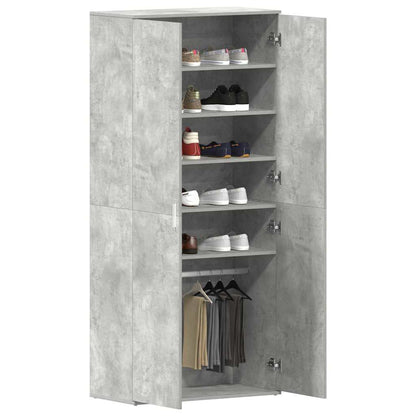 Shoe Cabinet with Door Grey 80 x 39 x 180 cm Engineered wood