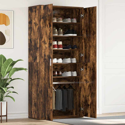 Shoe Cabinet with Door Brown 80 x 39 x 180 cm Engineered wood