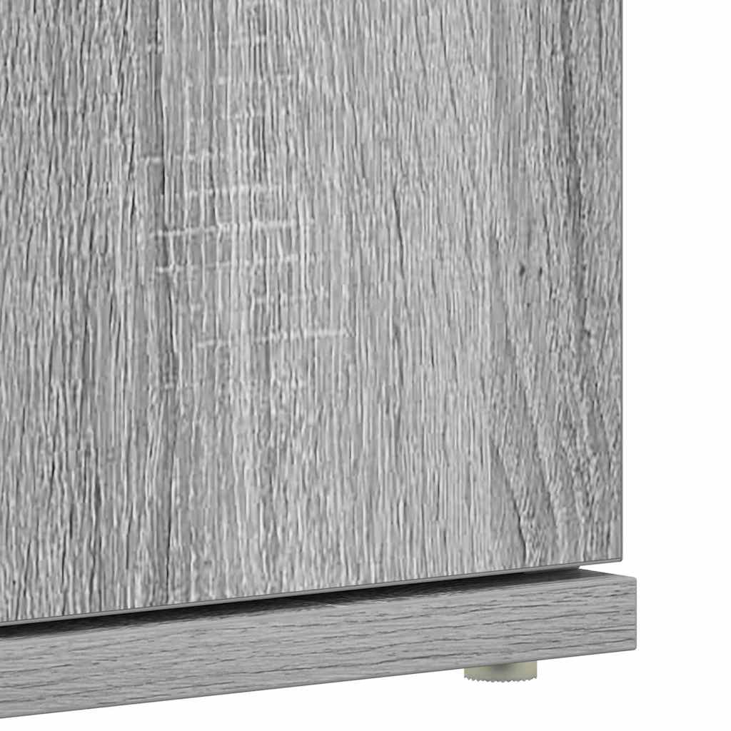 Shoe Cabinet with Door Grey 80 x 39 x 180 cm Engineered wood