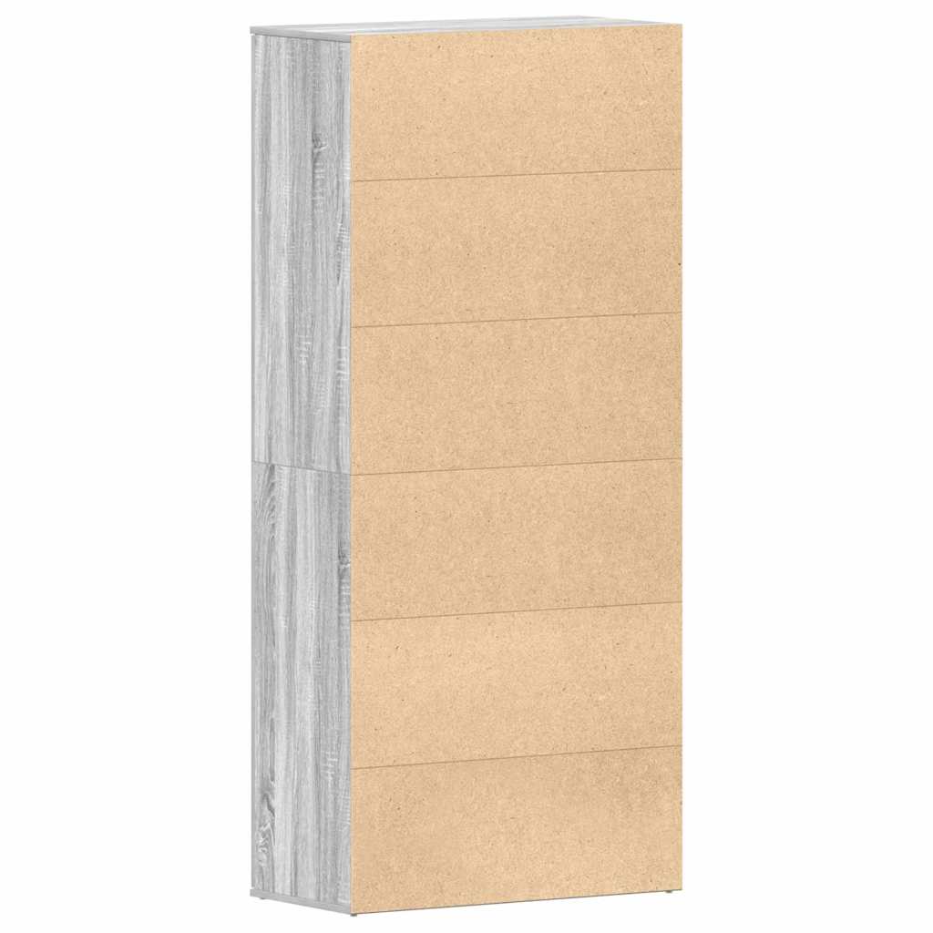 Shoe Cabinet with Door Grey 80 x 39 x 180 cm Engineered wood