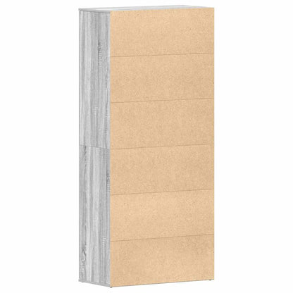 Shoe Cabinet with Door Grey 80 x 39 x 180 cm Engineered wood