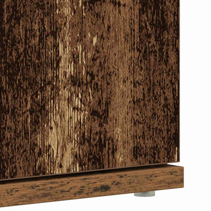 Shoe Cabinet with Door Brown 80 x 39 x 180 cm Engineered wood