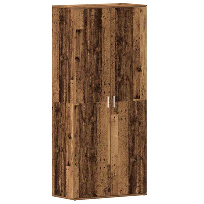 Shoe Cabinet with Door Brown 80 x 39 x 180 cm Engineered wood