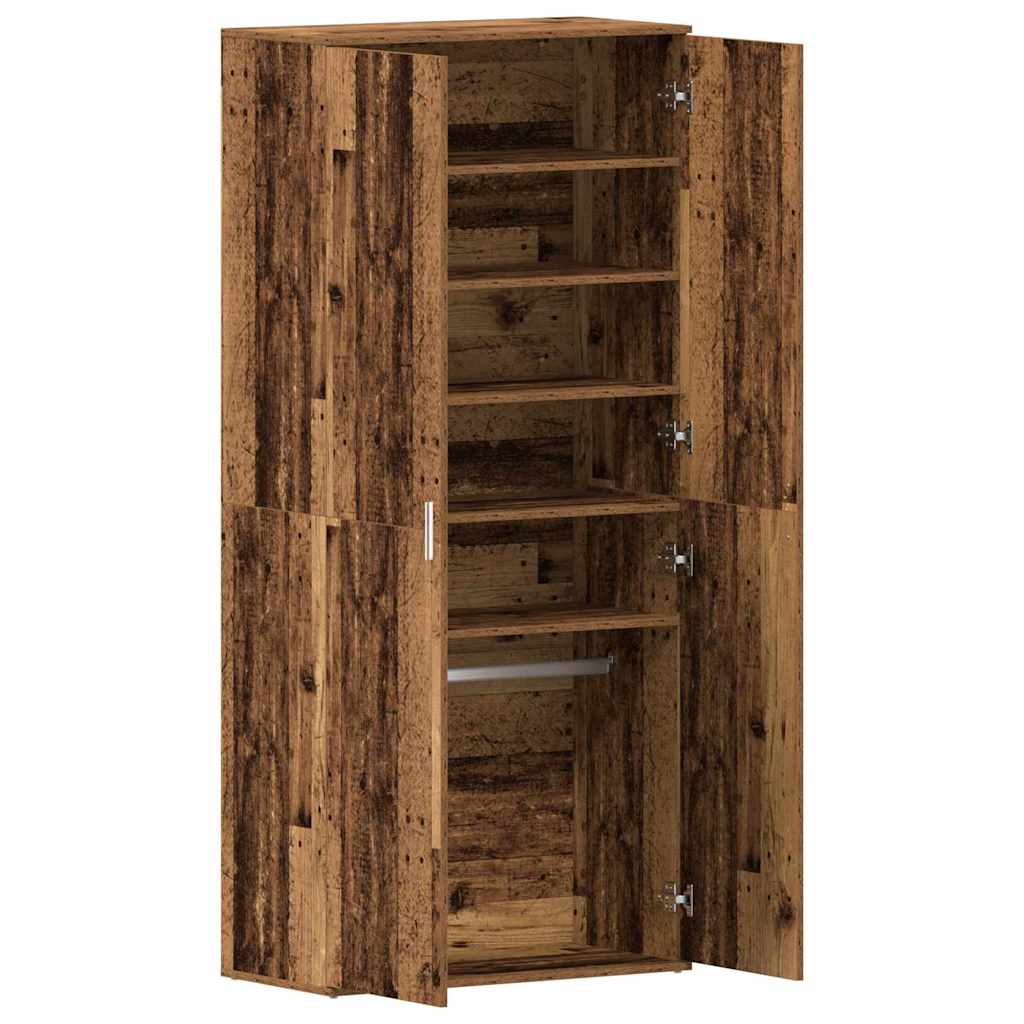Shoe Cabinet with Door Brown 80 x 39 x 180 cm Engineered wood