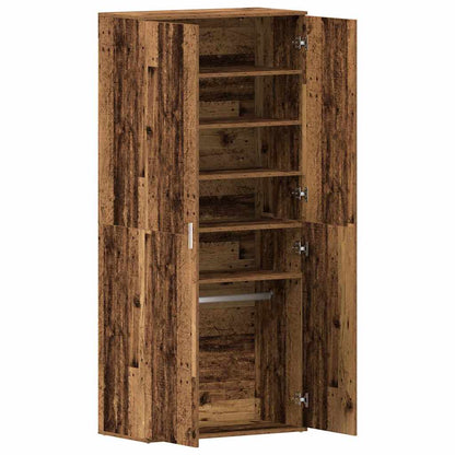 Shoe Cabinet with Door Brown 80 x 39 x 180 cm Engineered wood