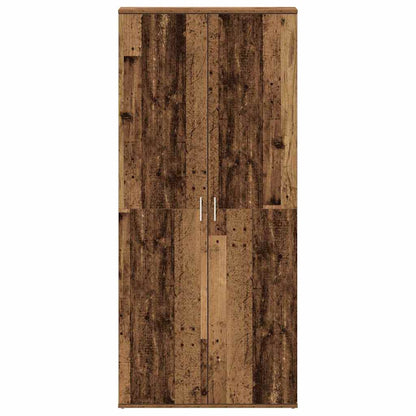 Shoe Cabinet with Door Brown 80 x 39 x 180 cm Engineered wood
