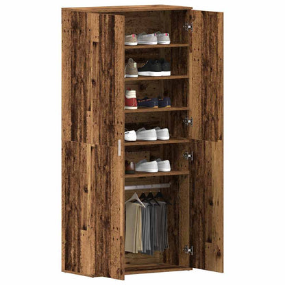 Shoe Cabinet with Door Brown 80 x 39 x 180 cm Engineered wood