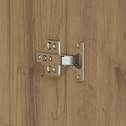 Shoe Cabinet with Door Brown 80 x 39 x 180 cm Engineered wood