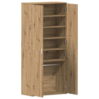 Shoe Cabinet with Door Brown 80 x 39 x 180 cm Engineered wood