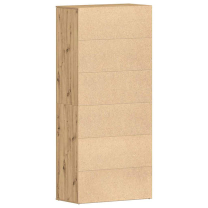 Shoe Cabinet with Door Brown 80 x 39 x 180 cm Engineered wood