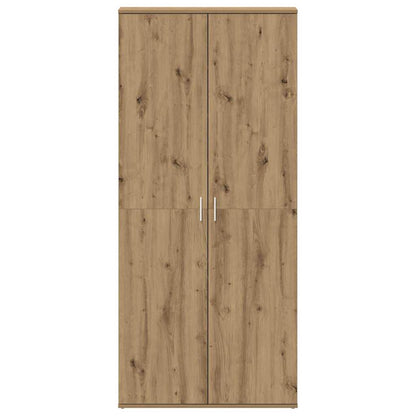 Shoe Cabinet with Door Brown 80 x 39 x 180 cm Engineered wood
