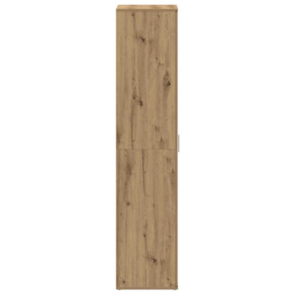 Shoe Cabinet with Door Brown 80 x 39 x 180 cm Engineered wood