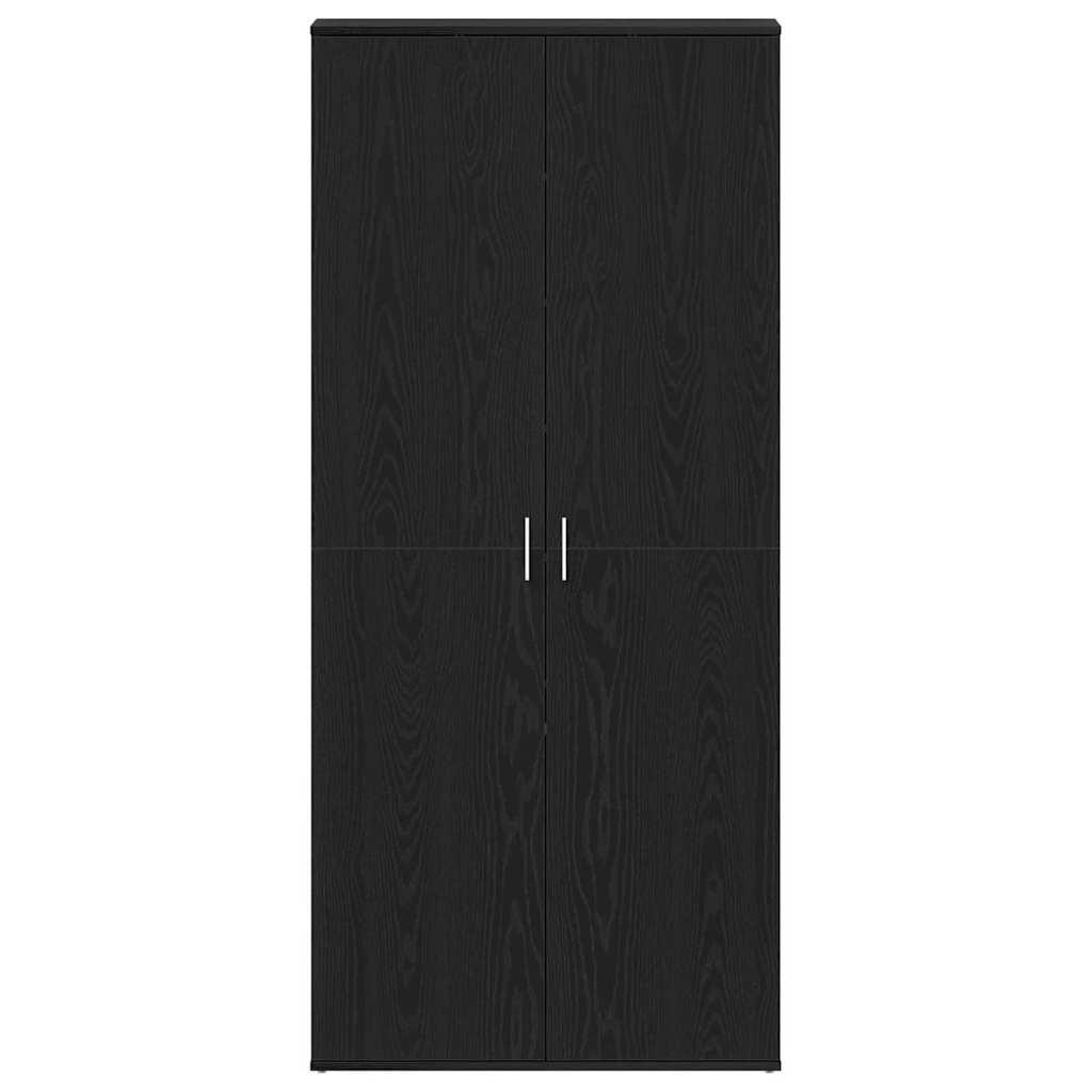 Shoe Cabinet with Door Black 80 x 39 x 180 cm Engineered wood
