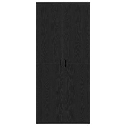 Shoe Cabinet with Door Black 80 x 39 x 180 cm Engineered wood