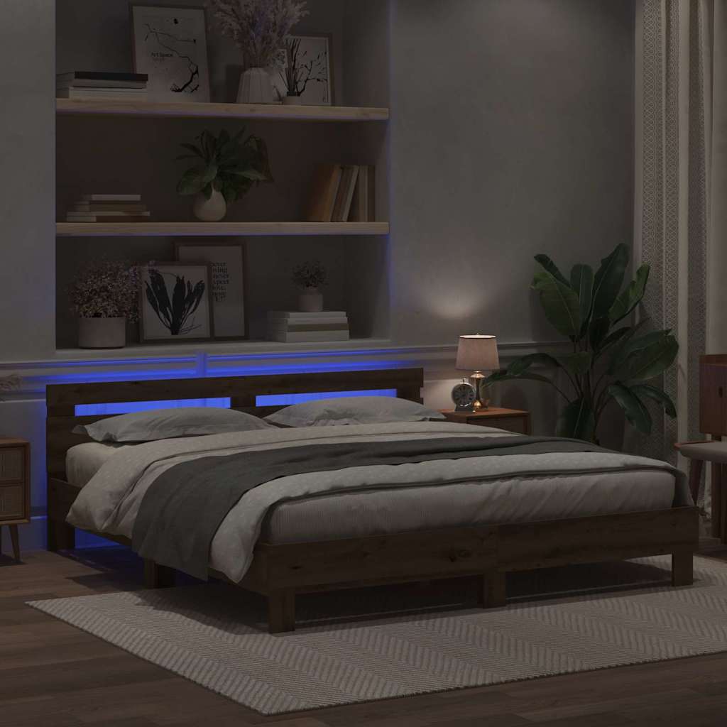 Bed Frame Artisan oak 200 x 200 cm Engineered wood