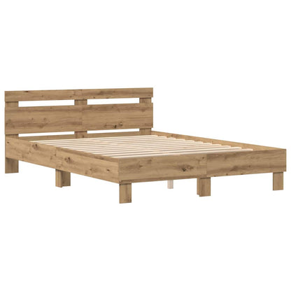 Bed Frame Artisan oak 150 x 200 cm Engineered wood