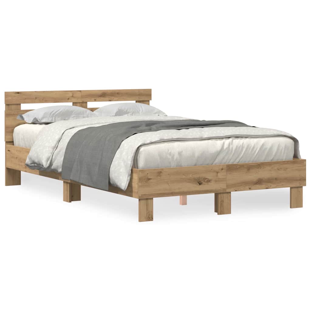 Bed Frame Artisan oak 120 x 200 cm Engineered wood