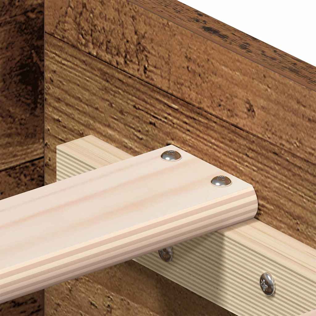 Bed Frame with Drawer Old Wood 135 x 190 cm Engineered Wood