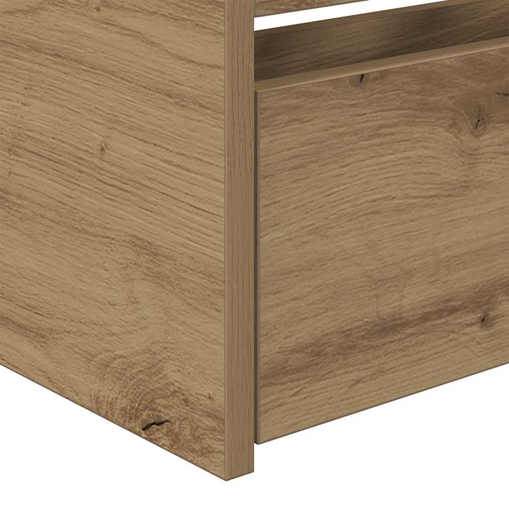 Daybed with Headboard Artisan Oak 100 x 200 cm Engineered Wood