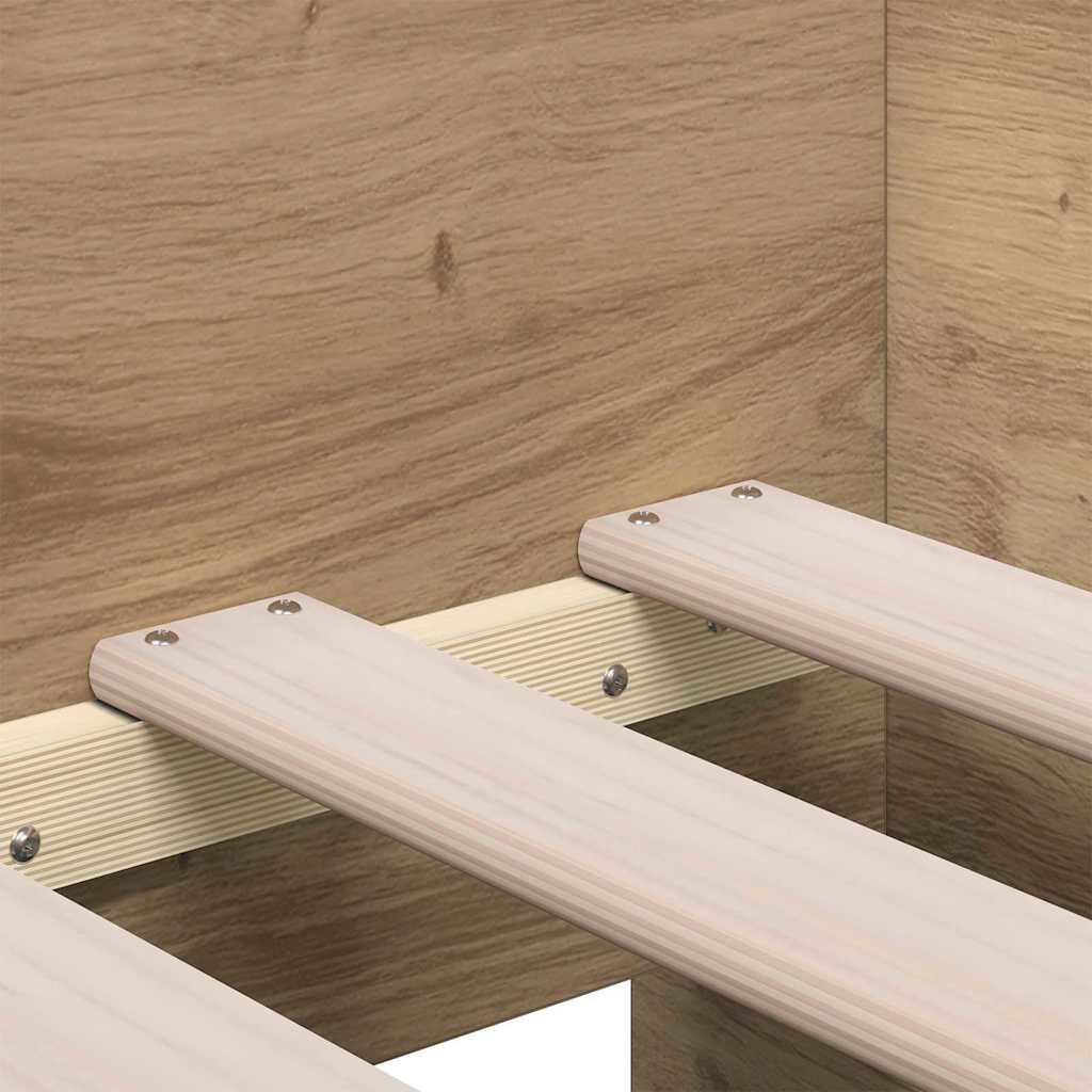 Daybed with Headboard Artisan Oak 100 x 200 cm Engineered Wood