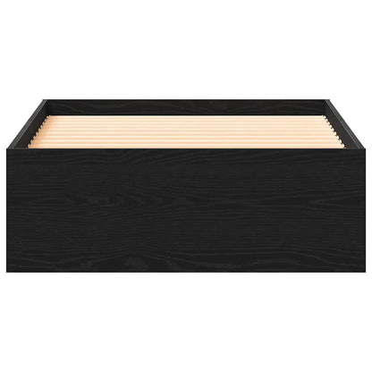 Bed Frame with Drawer Black Oak 90 x 190 cm Engineered Wood