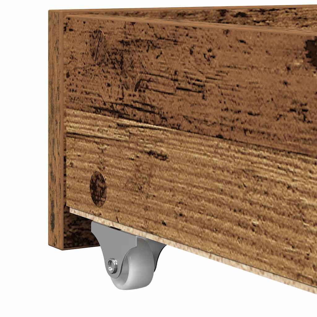 Daybed Frame with Drawers Old wood 90 x 200 cm Engineered wood